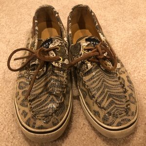 Animal Print Sperry Top-Sider (Natural)